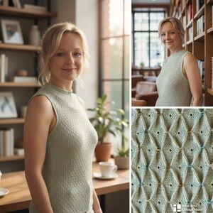 Sigrid Olsen silk blend beaded sweater